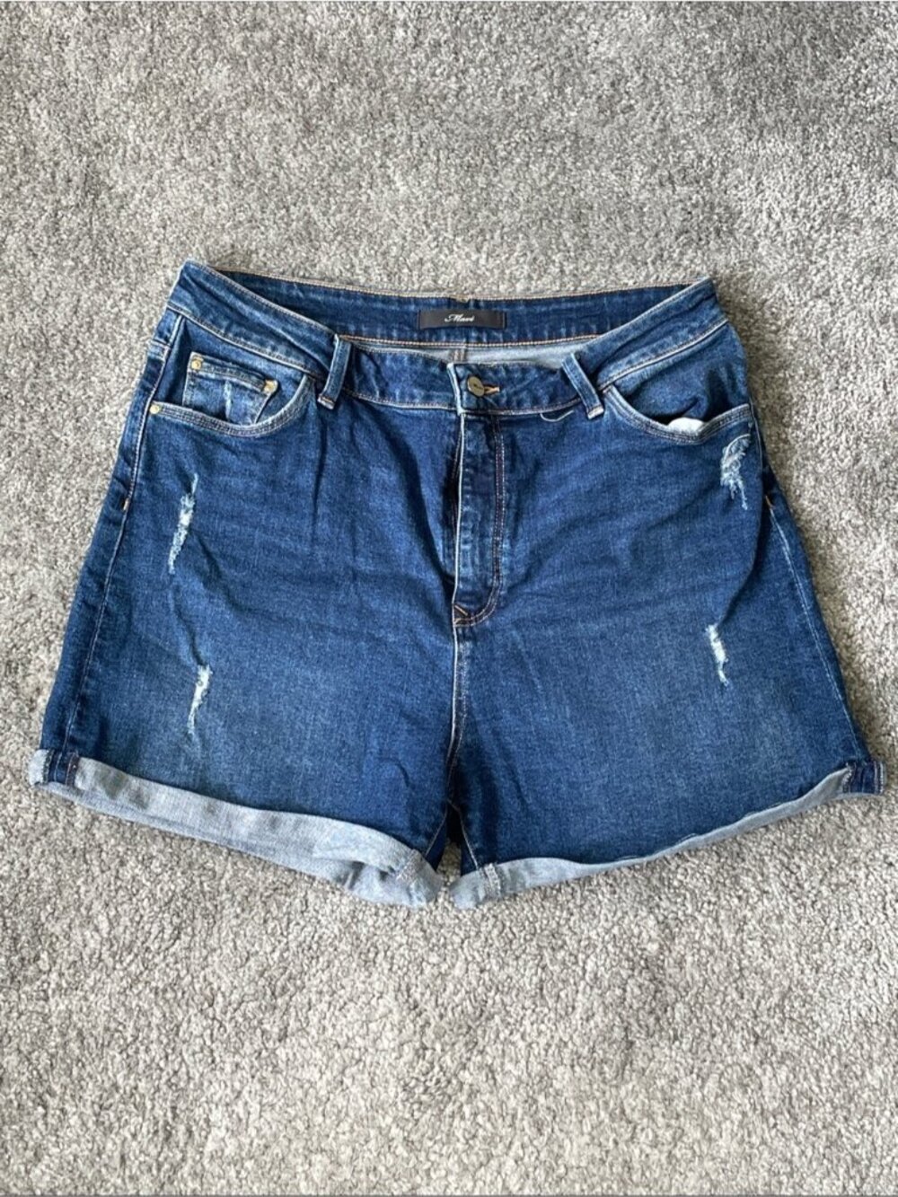 EC Mavi High Waisted Dark Wash - Denim Shorts - Size 32